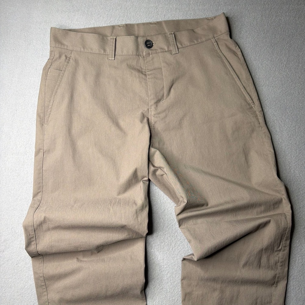 Lululemon ABC Classic-Fit Pant Mens 32 Khaki Tan LM5AYES Warpstreme Chino preppy